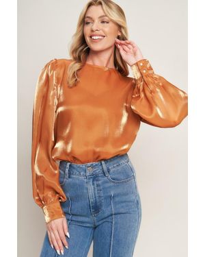 TRUEDAMES Outing Light Woven Top - Orange