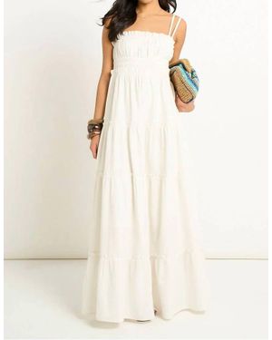Vintage Havana Solid Gauze Maxi Dress - Natural