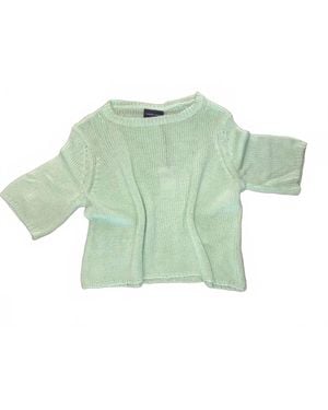 Wooden Ships Hill Half Sleeve Sweater - Green