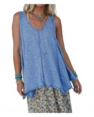 Three Bird Nest Elara V-Neck Top - Blue