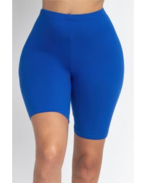 TRUEDAMES Comfort Stretch High-Waisted Bike Shorts - Blue