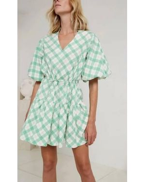 SWF Mini Collar Dress - Green