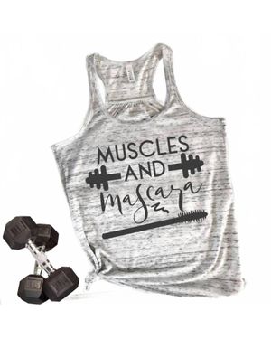 Bella Canvas Muscles And Mascara Tank - Gray