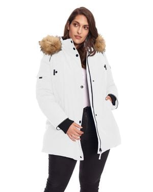 Alpine North Glacier Plus Vegan Down (Recycled) Parka (Plus Size) - White