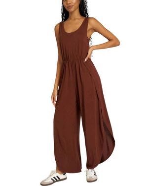 Project Social T Do It Again Scoop Neck Jumpsuit - Brown