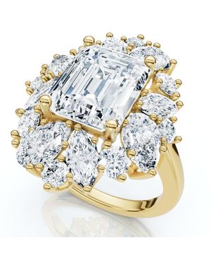 Pompeii3 Certified 7Ct High Jewelry Diamond Ring 14K Lab Grown - Metallic