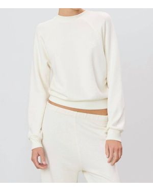 ÉTERNE Shrunken Raglan Sweatshirt - White