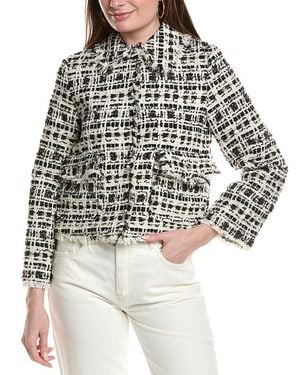 Silvian Heach Wool-Blend Tweed Jacket - Black