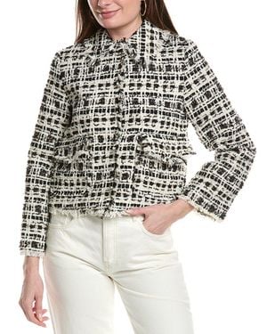 Silvian Heach Wool-Blend Tweed Jacket - Black