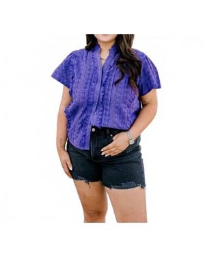 Layerz Clothing Lilly Short Sleeve Top - Blue