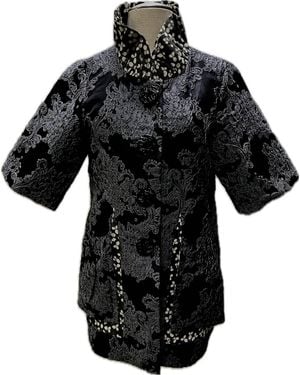 An Ren Ruffle Pocket Jacket - Black