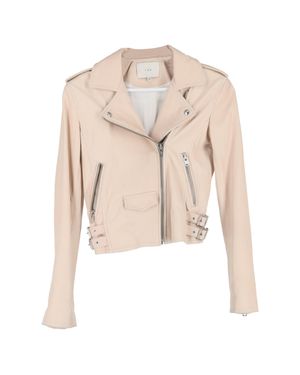 IRO Newhan Zipped Biker Jacket - Natural