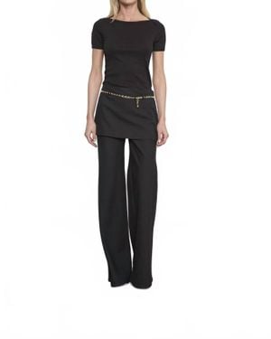 Enza Costa Supima Cotton Bateau Tee - Black