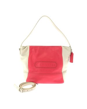 COACH Leather 2Way Shoulder Bag - Pink
