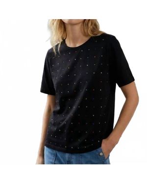 Vilagallo Rhinestones T-Shirt - Black