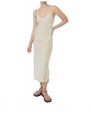 Dāl the Label Cupro Bias Slip Dress - White