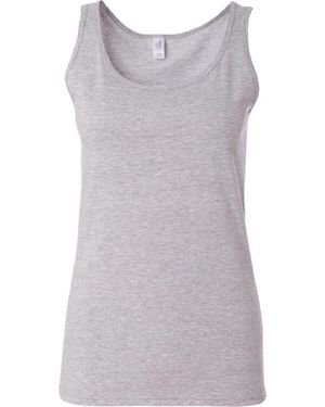 Gildan Ladies Soft Style Tank Top Vest - Gray