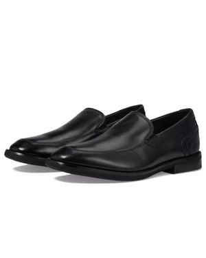 Clarks Un Hugh Step 26169021-003 Leather Loafer Shoes Zpo1660 - Black