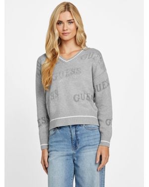 Guess Dateryn V-Neck Sweater - Gray
