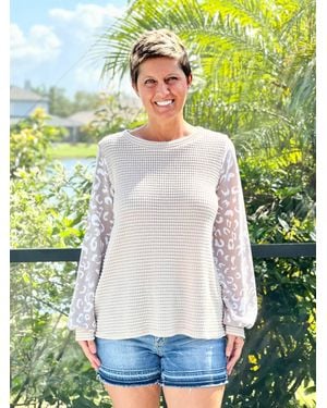 Fsl Apparel Leopard Go Lightly Top - Green