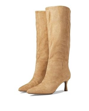 Anne Klein Rizzo 9 Tan Pointed Toe Stiletto Heel Knee High Boots Zpo3419 - Natural
