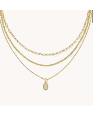 Kendra Scott Elisa Drusy Layered Necklace - Metallic