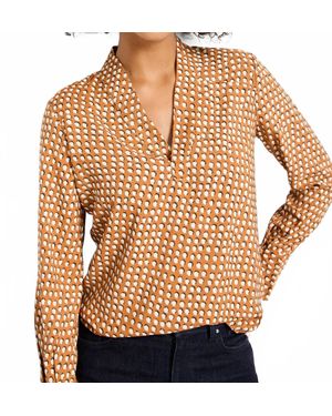 NIC+ZOE Shadow Dot Top - Brown