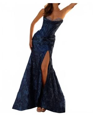 Sherri Hill Strapless Sweetheart Dress - Blue