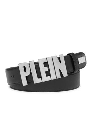 Philipp Plein Leather Belt Tm - Black