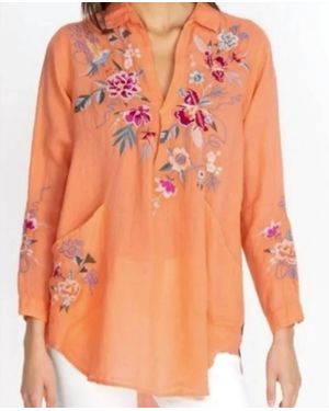 Johnny Was Miro Henley Tunic - Orange
