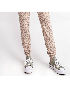 143 Story Cheetah Comfort Sweatpants - White