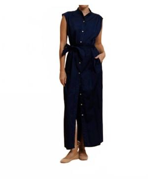 Cali Dreaming Angel Shirt Dress - Blue