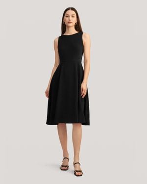 LILYSILK Vintage Round Neck Silk Little Dress - Black