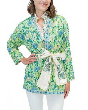Clara the Label Anise Wrap Top - Green