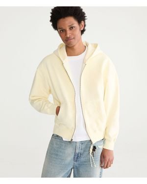 Aéropostale Cloud Soft Boxy Full-Zip Hoodie - Natural