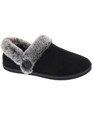 Skechers Cozy Campfire Faux Fur Lined Bootie Slippers - Black