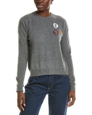 Minnie Rose Cashmere Sweater - Gray