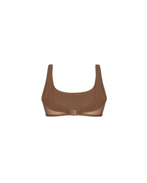 Wolford Sheer & Opaque Swim Top - Brown