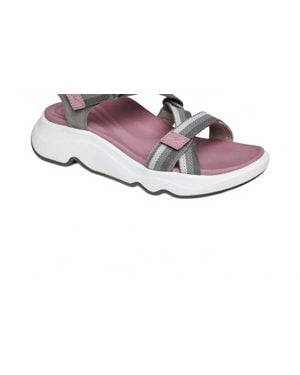 Aetrex Marz Adjustable Cross Strap Sandals - Purple