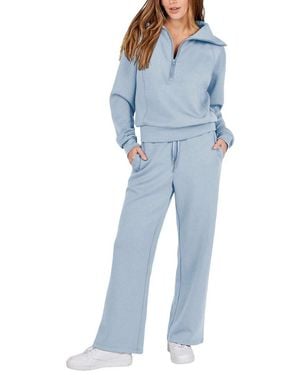 BELLA DESERT 2Pc Sweatshirt & Pant Set - Blue