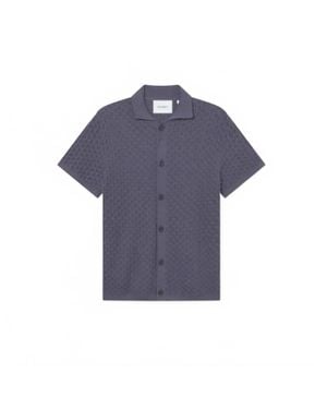 Les Deux Gespertus Short Sleeve Knit Shirt - Blue