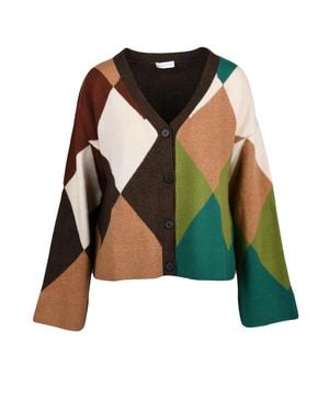 Ballantyne Wool Button Cardigan - Green