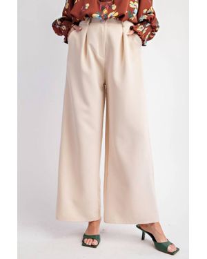 Easel Stretch Wool Doby Pants - Natural
