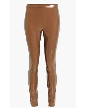 Alice + Olivia Leather Leggings - Brown