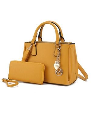 MKF Ruth Vegan Leather 's Satchel Bag - Metallic