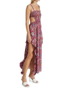 Caroline Constas Margo Gown Enchanted Paisley - Red