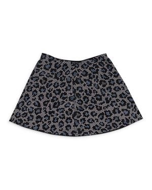 Adam Selman Sport Nwt Adam Selman Crystal Rhinestone Leopard Mini Skirt - Black