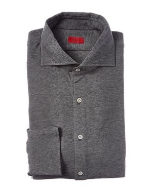 Isaia Jersey Sport Shirt - Gray