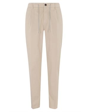 Eleventy Drawstring Elasticated Waist Cotton Jogger Pants - Natural