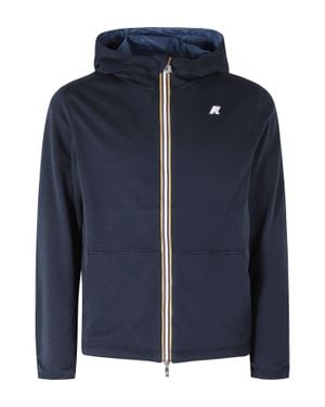 K-Way Jake Double Interlock Reversible Hooded Cotton Jacket - Blue